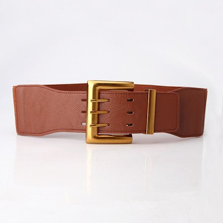 Dame Elastisk Midje Kjole Frakk Dekorativ Bredt Belte