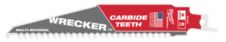 Milwaukee TCT WRECKER Tigersågblad 6T, 5-pack 150 mm, Såga