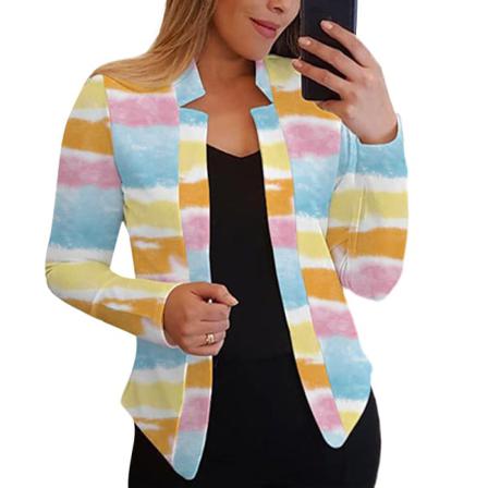 Dam Sjalkrage Cardigan Jacka Öppen Front Business Jackor