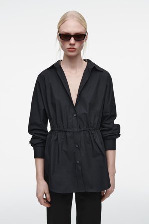 COS Femme Chemise À Taille Ajustable in Bleu