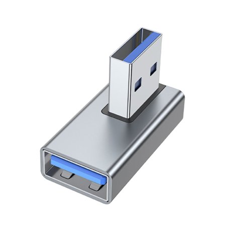 USB 3.0-adapter 90 grader rät upp vinkel hane till hona kopplingskontakt för bärbar dator USB laddare Extension Converter
