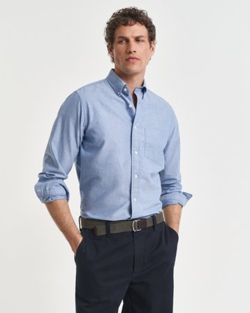 GANT Herren Regular Fit Oxford-Hemd (M) Blau