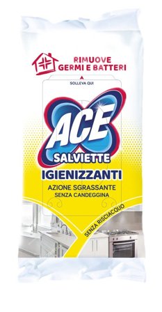 Ace Salviette Igienizzanti E Sgrassanti Senza Candeggina Per Casa