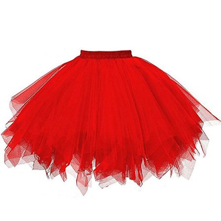 Skjørt Kvinner Mesh Tulle Prinsesse Elastisk Voksen Kort Tutu Dans