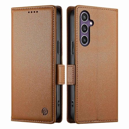 DF-010 Samsung Galaxy S25+ -jalustakotelo PU-nahkainen lompakkopuhelinkuori - Mustanvihreä