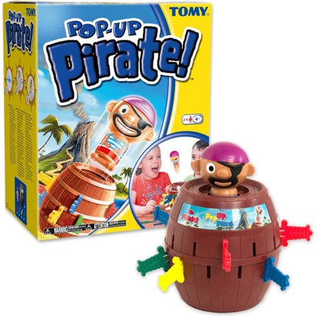 Pop Up Pirate Classic T7028 Brætspil, Engelsk sprogversion, Fra 4 år