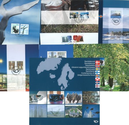 Skandinavien 2002 - Moderne kunst - Souvenirmappe - Stemplet - Souvenirmapper