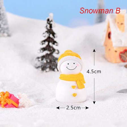 Vinterpar DIY Mini Miniatyrfigur Snowman Micro Landsca