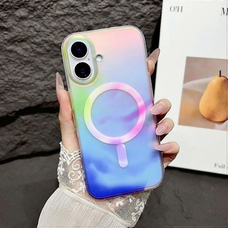 Skal för iPhone 16 Plus Kompatibelt med MagSafe Bläckmålning IMD PC+TPU Telefonskydd