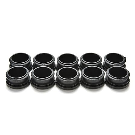 10 stk Svarte Plastplugger Endestykker Innleggsplugger Stoppere for Runde Rør Hfmqv 30mm