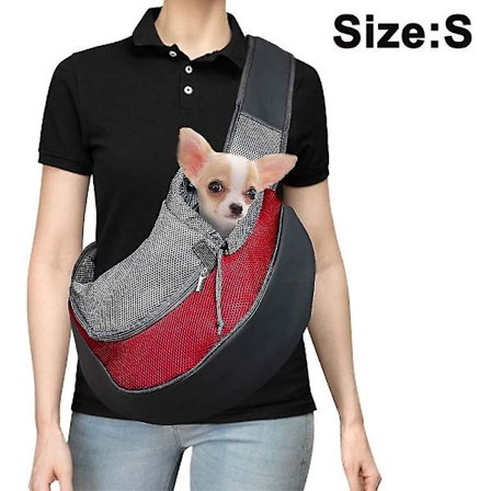 Pet Dog Sling R, Able Mesh Resande Pet Hands- Sling Bag Justerbar Vadderad S-påse Enkel axelväska för hundar Katter