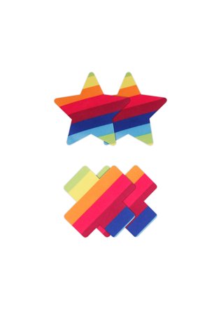 nsnovelties: RAINBOW PASTIES X & STARS 2-PAIR - Vuxen.dk: Lingeri & undertøj