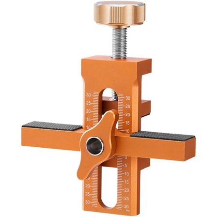 ING Kaapin oven asennuskiinnikkeet, puuntyöstön paikannustyökalut, oranssit alumiiniset ovenkiinnikkeet, sopivat oville, joiden paksuus on 7-40 mm, 