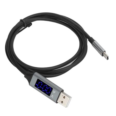 3A Hurtigopladningskabel LED Spændingsstrømsdisplay USB-kabel til Android IOS TypeC(Type C )