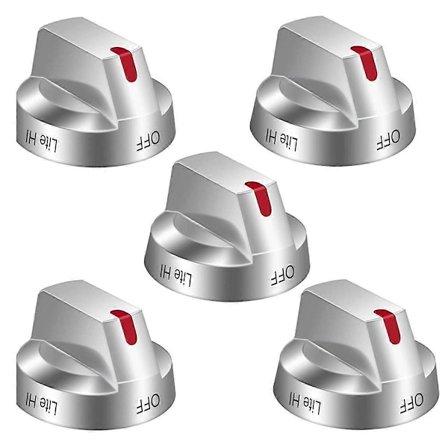 5-pack DG94-03500A/Z Spishällsknappar för elektrisk spis, Ersättningsknappar