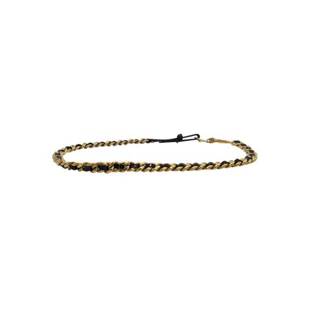 Miu Miu Pre-owned, Pre-owned Chain Braided Belt in Patent Zwart, Dames, Maat:ONE Size