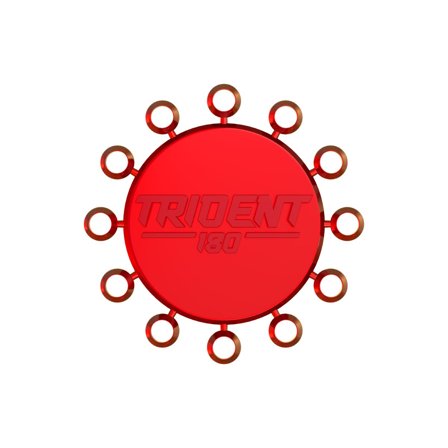 Red Dragon Darts Accessories>Dart Flights>Trident 180 Red Plastic Flights - 12pcs -Pro Aero Flight Protection