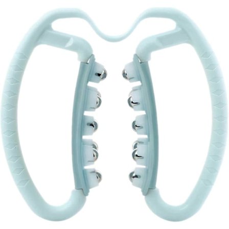 Manuell Skumrulle Massasjeapparat 360 Bærbar 3D Skum Muskelrulle Massasjeapparat Anti Cellulitt Fascia Massasjeapparat og Massasjeapparat med Håndtak 