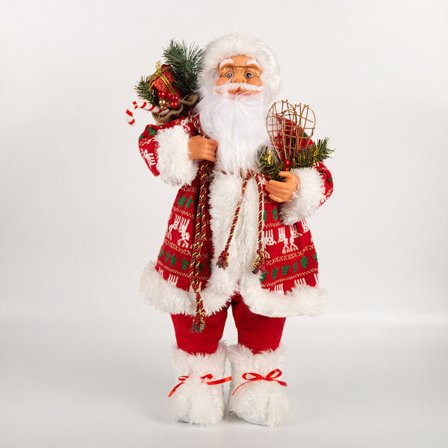 Rød Klud Julemand Dukke Pynt Jule Stående Dukke Pynt Hjem Vindue Display Juleforsyninger