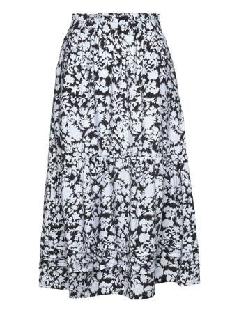 Mschdella Ladonna Midi Skirt Aop Knälång Kjol Multi/mönstrad MOSS COPENHAGEN