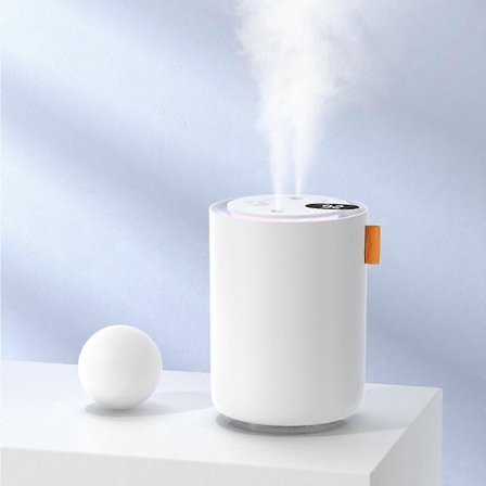 Kaksinkertainen suihkusuutin Aroma Diffuser -ilmankostutin, 3 tasoa säädettäviä sumutiloja, B-attery-kennon tilavuusnäyttö, 500 ml:n suuri vesisäiliö 