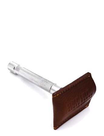 Parker Parker Leather Safety Razor Cover - Brown - ONE SIZE