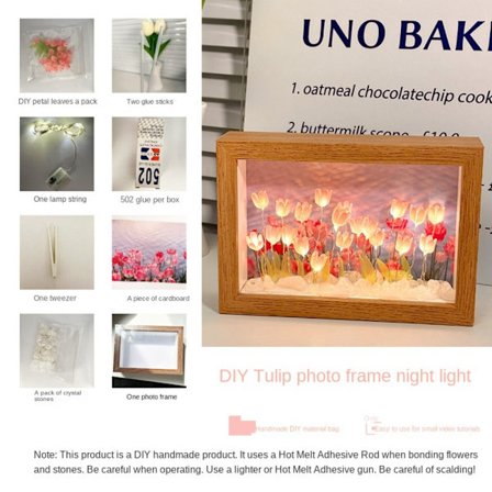 Tulpan Nattljus Blomlampa ROSA 10 BLOMMOR 10 BLOMMOR