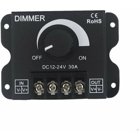 LED Dimmer Kontroller 12V 24V 30A PWM Dimmer 360W för LED-strips eller LED-lampa