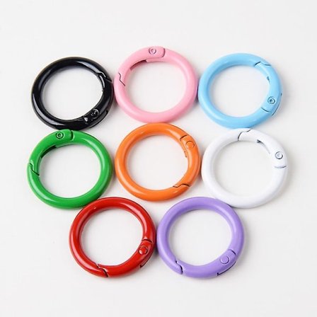 200 stk. Plastik Binder Ringe Løse Blade Ringe Multi-Farvet Plastik Bog Ringe Fleksible til Kort, Dokument Stak og Prøver Organisation Scho