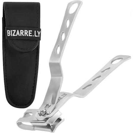 Bizarre.ly mindre Stålsaxar med Fodral - 9,9 cm / 3,90 tum - 360 graders roterande sväng - Tunga saxar för tjocka - Fingernaglar tånaglar