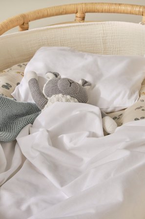 Jotex - Baby Dynetrekksett Tralle/vugge Økologisk Hvit - ZACK - Kjøp Sengesett til barn hos Jotex