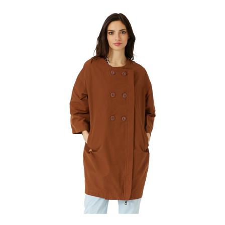 Manila Grace Ovetto Parka Art. K068Pu Brun, Dame Damejakker