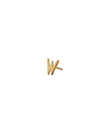 Earring Studs Archetypes, A-Z Gold Design Letters