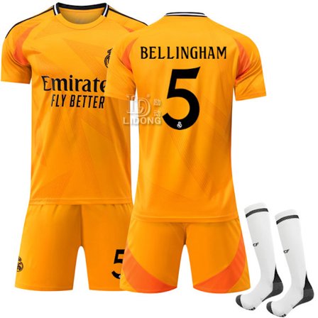 Gos- 2425 Real Madrid Vieras Jalkapallopaita Set Orange 5 BELLINGHAM