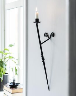 Vegglysestake Svart