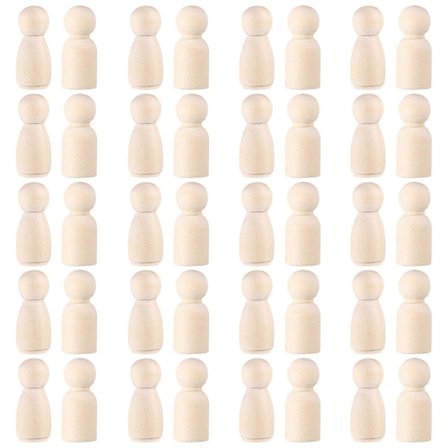 40 stk. Julekrybbe Håndværk Børn Træ Pinde Træfigurer Træ Håndværk Børn Små Pinde Håndværk Håndværk Pinde