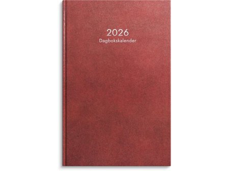 Burde Dagbokskalender 2026 röd - Lyreco - Almanackor och kalendrar - Veckokalendrar - Kontorskalendrar
