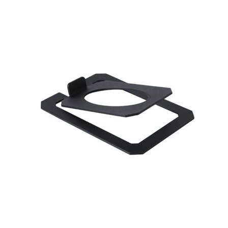 Vinklet høyttalerstativ i metall med vippe- og vibrasjonsdemping - Svart