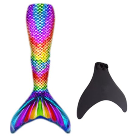 Holdbar havfruehale for barn til svømming, Monofin inkluderer fargede klosser-Xin