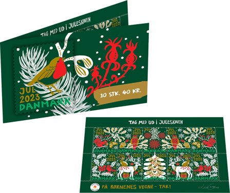 Danmark - Julemærker 2023 - Julemærkehæfte med 10 mærker