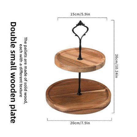 1/2/3-tasoinen puinen cupcake-teline, kerrostettu tarjoilualusta, pyöreä suorakaiteen muotoinen puinen cupcake-torni, tarjoilunäyttöteline, jälkiruoka