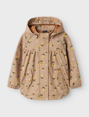 Nmfalfa08 Softshell Ashape Jacket Fo Beige Name It