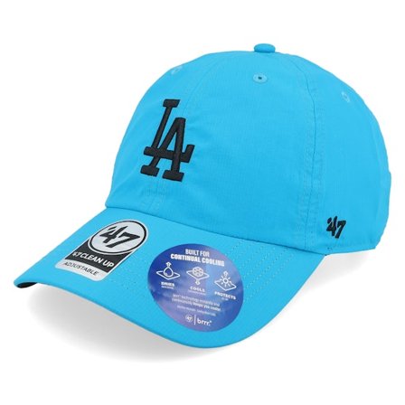 47 Brand - MLB Sininen unconstructed Lippis - Los Angeles Dodgers MLB 47 Clean Up Neon Blue Dad Cap @ Hatstore