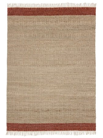 Wool Rug Alesso Light Brown/Rust Red Oeko-Tex