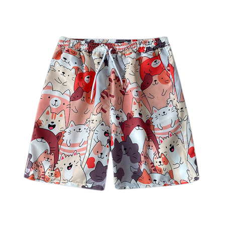 Herr blommig platta framsida casual Aloha Hawaii shorts-STK018