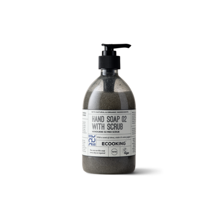 Ecooking Håndsæbe 02 Med Scrub 500 ml - Citrus, Viol og Hvid Peber, Naturlig og Økologisk