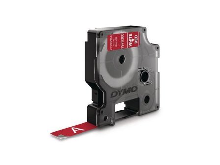 DYMO D1 tape Extra Strong 12mmx3m white/red