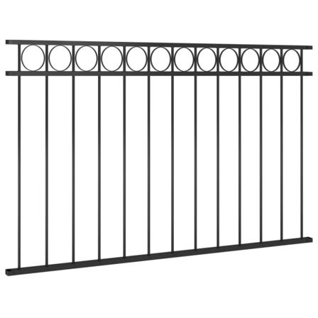 Vidaxl Staketpanel Stål 1,7x0,8 M Svart Svart
