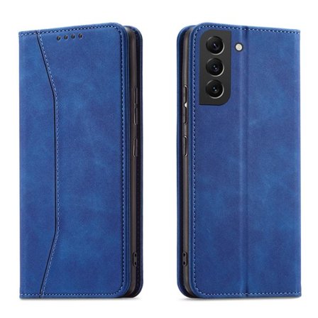 Magnet Fancy etui til Samsung Galaxy S22 + (S22 Plus) Pouch Wallet Card Holder Blue