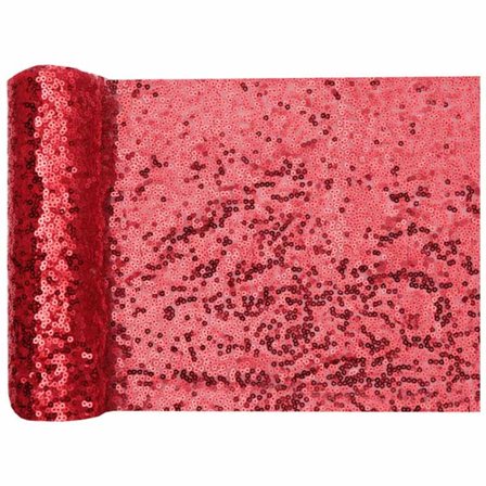 Duk (löpare) paljetter röd, 19x300 cm